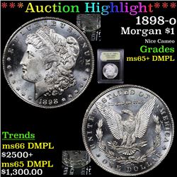 ***Auction Highlight*** 1898-o Morgan Dollar $1 Graded GEM+ DMPL By USCG (fc)