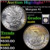 Image 1 : ***Auction Highlight*** 1886-p Rainbow Toned Top 100 Vam 1A Morgan Dollar $1 Graded GEM+ Unc BY USCG