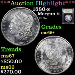 ***Auction Highlight*** 1880-s Morgan Dollar $1 Graded GEM++ Unc By USCG (fc)