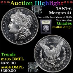 ***Auction Highlight*** 1881-s Morgan Dollar $1 Graded Choice Unc+ DMPL By USCG (fc)