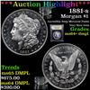 Image 1 : ***Auction Highlight*** 1881-s Morgan Dollar $1 Graded Choice Unc+ DMPL By USCG (fc)