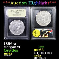 ***Auction Highlight*** 1896-o Morgan Dollar $1 Graded Select Unc By USCG (fc)