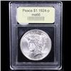 Image 4 : ***Auction Highlight*** 1924-p Peace Dollar $1 Graded GEM+ Unc BY USCG (fc)