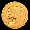 Image 2 : ***Auction Highlight*** 1912-p Gold Indian Quarter Eagle $2 1/2 Graded Select+ Unc By USCG (fc)