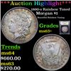 Image 1 : ***Auction Highlight*** 1890-o Rainbow Toned Morgan Dollar $1 Graded Select+ Unc By USCG (fc)