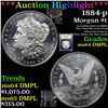 Image 1 : ***Auction Highlight*** 1884-p Morgan Dollar $1 Graded Choice Unc DMPL By USCG (fc)