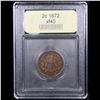 Image 4 : ***Auction Highlight*** 1872 Two Cent Piece 2c Graded xf By USCG (fc)