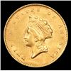 Image 2 : ***Auction Highlight*** 1855-p Ty 2 Gold Dollar $1 Graded Select Unc By USCG (fc)