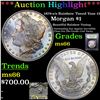 Image 1 : ***Auction Highlight*** 1879-s/s Rainbow Toned Vam 13 Morgan Dollar $1 Graded GEM+ Unc BY USCG (fc)
