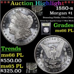 ***Auction Highlight*** 1880-s Morgan Dollar $1 Graded GEM+ UNC PL BY USCG (fc)