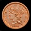 Image 2 : ***Auction Highlight*** 1856 N3 Braided Hair Large Cent 1c Graded Select+ Unc BN By USCG (fc)