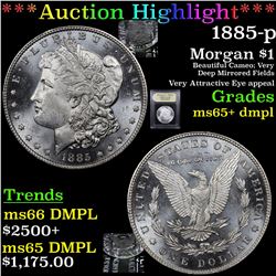 ***Auction Highlight*** 1885-p Morgan Dollar $1 Graded GEM+ DMPL By USCG (fc)