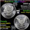 Image 1 : ***Auction Highlight*** 1885-p Morgan Dollar $1 Graded GEM+ DMPL By USCG (fc)