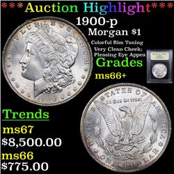 ***Auction Highlight*** 1900-p Morgan Dollar $1 Graded GEM++ Unc By USCG (fc)