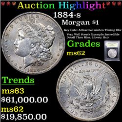 ***Auction Highlight*** 1884-s Morgan Dollar $1 Graded Select Unc By USCG (fc)