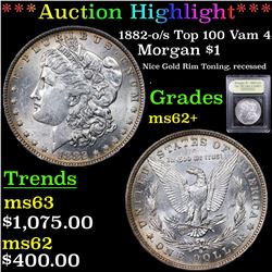 ***Auction Highlight*** 1882-o/s Top 100 Vam 4 Morgan Dollar $1 Graded Select Unc BY USCG (fc)