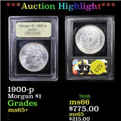 ***Auction Highlight*** 1900-p Morgan Dollar $1 Graded GEM+ Unc By USCG (fc)