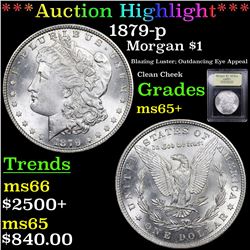 ***Auction Highlight*** 1879-p Morgan Dollar $1 Graded GEM+ Unc By USCG (fc)