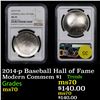 Image 1 : NGC 2014-p Baseball Hall of Fame Modern Commem Dollar $1 Graded ms70 By NGC