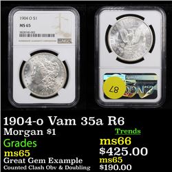 NGC 1904-o Vam 35a R6 Morgan Dollar $1 Graded ms65 By NGC