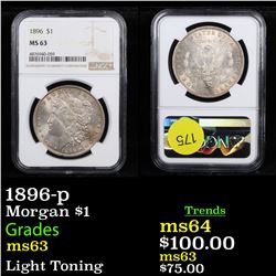 NGC 1896-p Morgan Dollar $1 Graded ms63 By NGC