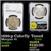 Image 1 : 1889-p Colorfly Toned Morgan Dollar $1 Graded ms63 By NGC