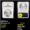 Image 1 : NGC 1904-o Morgan Dollar $1 Graded ms63 By NGC