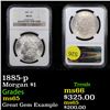 Image 1 : NGC 1885-p Morgan Dollar $1 Graded ms65 By NGC