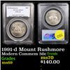 Image 1 : PCGS 1991-d Mount Rushmore Modern Commem Half Dollar 50c Graded ms69 By PCGS