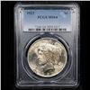 Image 2 : PCGS 1923-p Peace Dollar $1 Graded ms64 By PCGS