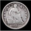 Image 2 : 1857-p Seated Liberty Half Dime 1/2 10c Grades f, fine