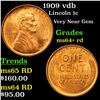 Image 1 : 1909 vdb Lincoln Cent 1c Grades Choice+ Unc RD