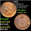 Image 1 : 1901 Indian Cent 1c Grades Choice+ Unc BN