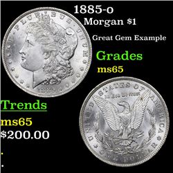 1885-o Morgan Dollar $1 Grades GEM Unc