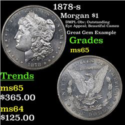 1878-s Morgan Dollar $1 Grades GEM Unc