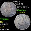 Image 1 : 1878-s Trade Dollar $1 Grades f details