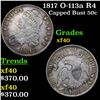 Image 1 : 1817 O-113a R4 Capped Bust Half Dollar 50c Grades xf