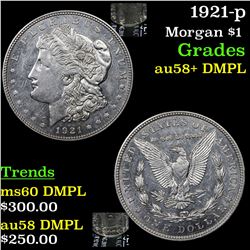 1921-p Morgan Dollar $1 Grades Choice Au/Bu Slider  DMPL