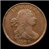 Image 2 : 1804 Cohen-14 Plain 4 No stems Draped Bust Half Cent 1/2c Grades xf