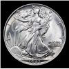 Image 2 : 1943-p Walking Liberty Half Dollar 50c Grades Choice Unc