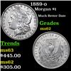 Image 1 : 1889-o Morgan Dollar $1 Grades Select Unc