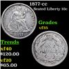 Image 1 : 1877-cc Seated Liberty Dime 10c Grades vf++