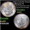 Image 1 : 1885-o Colorfly Toned Morgan Dollar $1 Grades GEM Unc