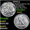 Image 1 : 1942-p Walking Liberty Half Dollar 50c Grades Choice+ Unc
