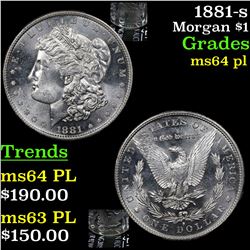1881-s Morgan Dollar $1 Grades Choice Unc PL