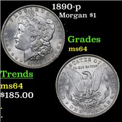 1890-p Morgan Dollar $1 Grades Choice Unc