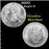 Image 1 : 2002 Silver Eagle Dollar $1 Grades Mint State
