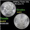 Image 1 : 1900-p Vam 13a Morgan Dollar $1 Grades Choice Unc