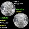 Image 1 : 1881-s Morgan Dollar $1 Grades GEM+ Unc