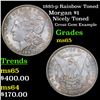 Image 1 : 1885-p Rainbow Toned Morgan Dollar $1 Grades GEM Unc
